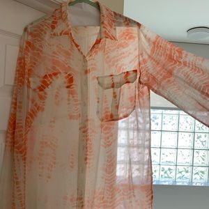 Tie dye button down shirt